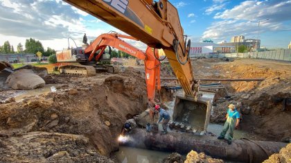 В Нур-Султане ведется строительство трех крупных ливневых канализаций (ФОТО)