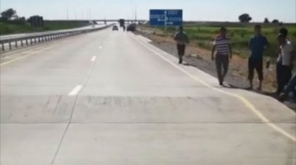 Алматы-Қорғас тасжолында ыстықтан бетон плиталар көтеріліп кетті (ВИДЕО)