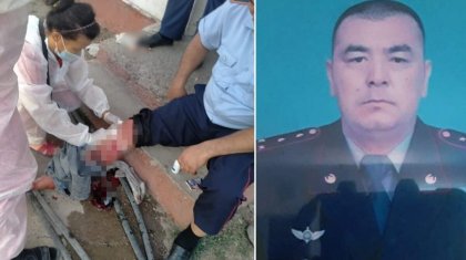 Түркістан облысында күдікті полиция капитанының аяғына пышақ салды