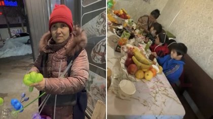 Бетперде таққан белгісіз жігіт көпбалалы анаға пәтер сыйлады (ВИДЕО)