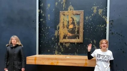 Атақты «Мона Лиза» суретінің үстіне сорпа төгілді
