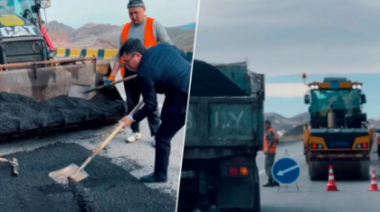 «Не мынау?»: Кегенде әкім орынбасары жол салушылардың жұмысына шүйлікті