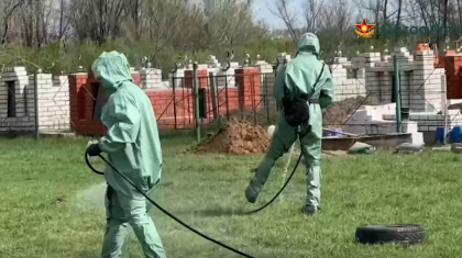Ақтөбеде қауіпсіздік мақсатында дезинфекция жүргізілді (ВИДЕО)