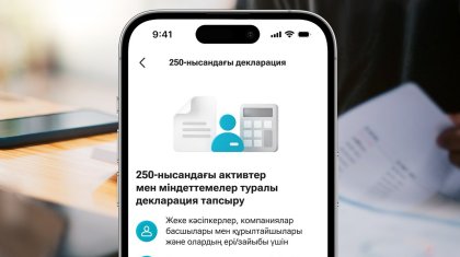 250-ші нысан бойынша активтер мен міндеттемелер туралы декларацияны Kaspi.kz суперқосымшасында тапсыруға болады