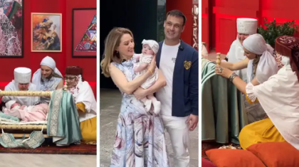 Илья Ильин қызын қазақтың салтымен бесікке салды (ВИДЕО)