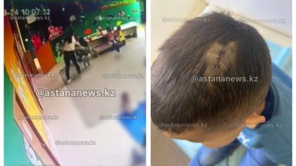 Астанада 4 жасар баланың басынан темір орындықпен ұрған (ВИДЕО)