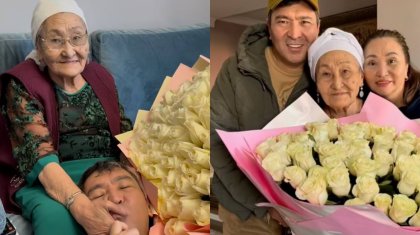 «Динара енесінің копиясы екен»: Динара Сәтжанның күйеуі анасын көрсетті (ВИДЕО)