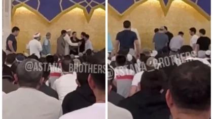 Астанада жұма намазы кезінде ер адамдар орын үшін жанжал шығарды (ВИДЕО)