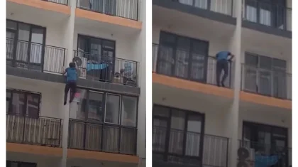 Нағыз ерлік: Атырауда ер адам өртеніп балкондағы өртті өзі сөндірді (ВИДЕО)