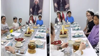 «Қазір қуыршақ ойнайтын кездері»: Оқушы қыздарға шай құюды үйреткен орталық сынға қалды (ВИДЕО)