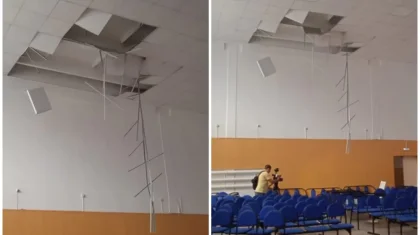 Петропавлда түлектерге аттестат тапсыру кезінде мектептің төбесі опырылып түсті