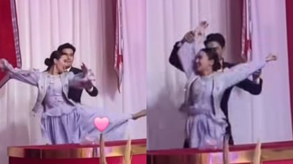 «Камерадан тыс сәт»: Димаштың қарындасы мен күйеу баласының биі көпті сүйсіндірді (ВИДЕО)