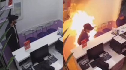 Әуежайда өзін өртеген адамның әрекеті түсірілген видео тарады (ВИДЕО)