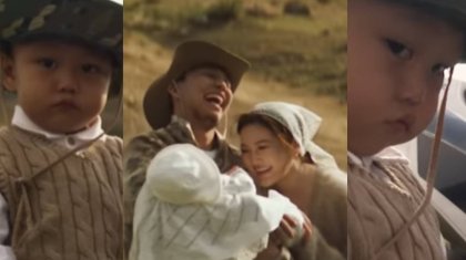 «Атасынан аумайды»: Райм мен Ерке алғаш рет ортақ ұлдарын көрсетті (ВИДЕО)