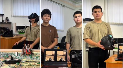 «Болашақтың қаруы»: Ақтөбелік мұғалімдер әскерді таңғалдыратын шлем ойлап тапты (ВИДЕО)