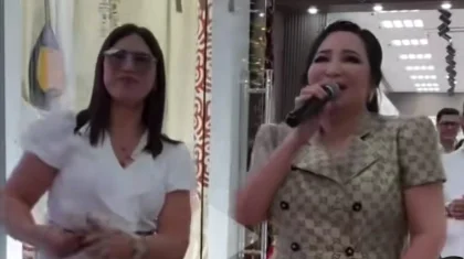 «Апа, ұлымай қоя салшы»: Гүлзира Айдарбекова тойда ән саламын деп масқарасы шықты (ВИДЕО)