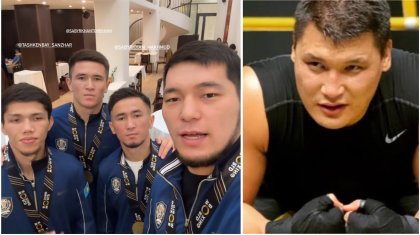 «Шымкенттің бокс стилі бөлек қой!»: Чемпиондар Руслан Берденовке ерекше алғыс білдірді (ВИДЕО)