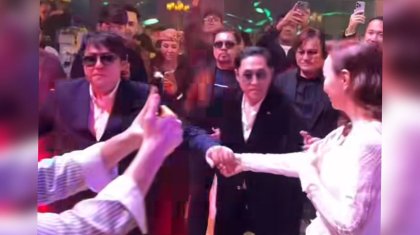 «Тукамен билетпей қойды»: Мейрамбек Беспаев тойда әйелін қызғанып қалды (ВИДЕО)