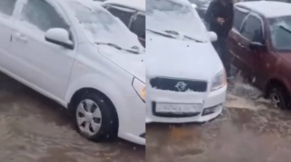 Қостанайда алғашқы қармен бірге жол қазаны ашылды: көліктер суға батып, жүргізушілер шығынға ұшырады