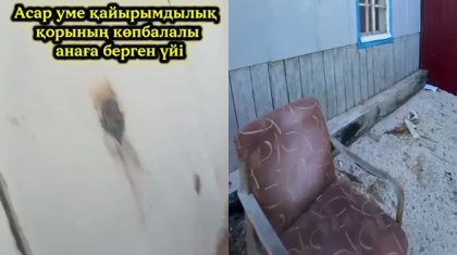 «Қайырымдылық па, әдейі мазақ па?» — «Asar Ume» қоры көпбалалы анаға шіріген үй беріп, жұрттың ашуын туғызды