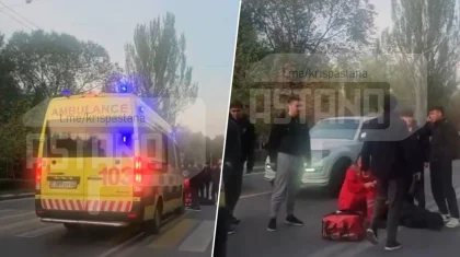 Алматыда жедел жәрдем көлігі жасөспірімді қағып кетті (ВИДЕО)