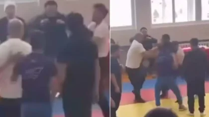 Ақмолада жарыс кезінде екі бапкер жасөспірімдердің көзінше төбелескен