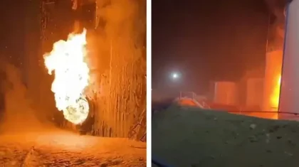 Түркістанда мұнай базасында алапат өрт болды (ВИДЕО)