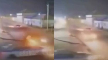 Бейнеуде 17 жастағы бала рөлге отырып, полиция көлігін соғып кетті