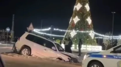 Көкшетауда көлік жүргізушісі шырша маңын тас-талқан етті (ВИДЕО)