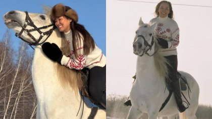 «Бекер ғашық болмапты»: Тұрсынбектің тоқалы аттың құлағында ойнап, көпті таңғалдырды (ВИДЕО)