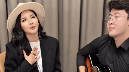 «Өнерге оралды»: Танымал әнші Айдана Меденова да хиджабын шешті (ВИДЕО)