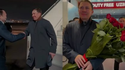 Геннадий Головкинді Ташкент әуежайында салтанатты түрде қарсы алды (ВИДЕО)