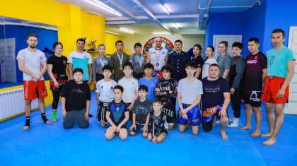 «Заң мен тәртіп»: елордалық полицейлер жас спортшылармен тәжірибе бөлісті