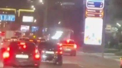 Алматыда әл-Фараби даңғылында көлік жарысын ұйымдастырғандар видеоға түсіп қалды (ВИДЕО)