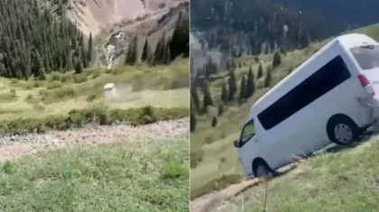 Көлсайда туристік автобус таудан құлап кетті