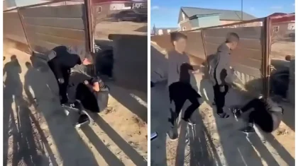 Атырау облысында жасөспірімдердің төбелесі видеоға түсіп қалды (ВИДЕО)