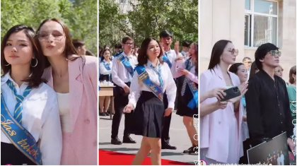 «Зейінің ашық болсын!»: Қайрат Нұртас қызының мектеп бітіру кешіне барды (ВИДЕО)