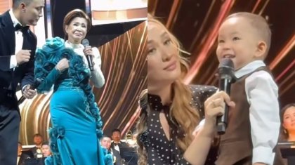 «Мейірімді жан әжем»: Роза Рымбаеваның немересі сахнада өлең оқыды (ВИДЕО)