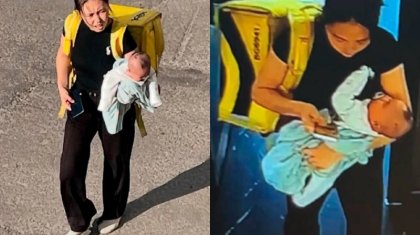 Алматыда сәбиімен курьер болып жүрген әйелдің жаңа кадрлары тарады