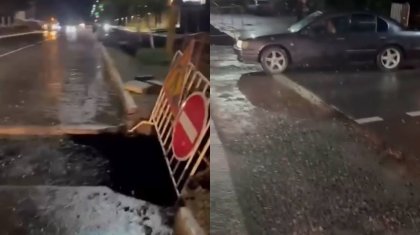 Щучинскідегі апаттық жол: әкімдік қараңғыда қазған орға тұрғындар түсіп жатыр