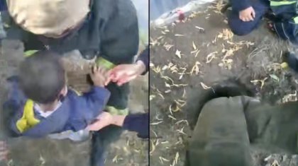 Қарағандыда бала үйдің жанындағы терең шұңқырға құлап кеткен (ВИДЕО)