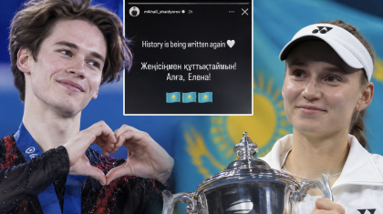 «Алға, Елена!»: Михаил Шайдоров Рыбакинаны қазақша құттықтады