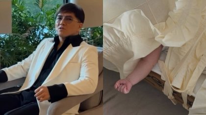 «Марқұм әкем жатқан бесікке жатқыздық»: Сәкен Майғазиев немересі жайлы айтты (ВИДЕО)